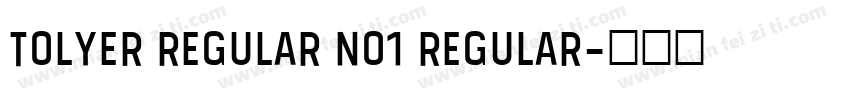 Tolyer Regular no1 Regular字体转换